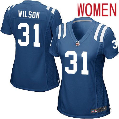 Women Indianapolis Colts #31 Quincy Wilson Nike Royal Game Player NFL Jersey->women nfl jersey->Women Jersey